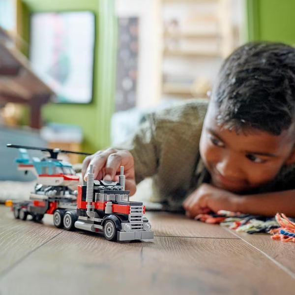 LEGO - Creator - Le Camion Remorque avec Hélicoptère