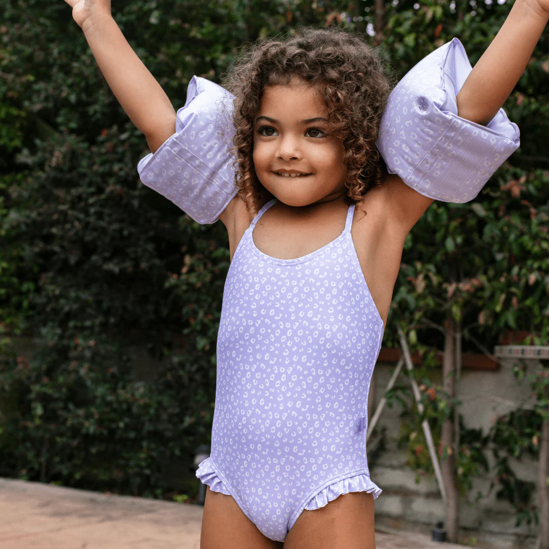 Brassards de natation - Léopard lila 0-2 ans