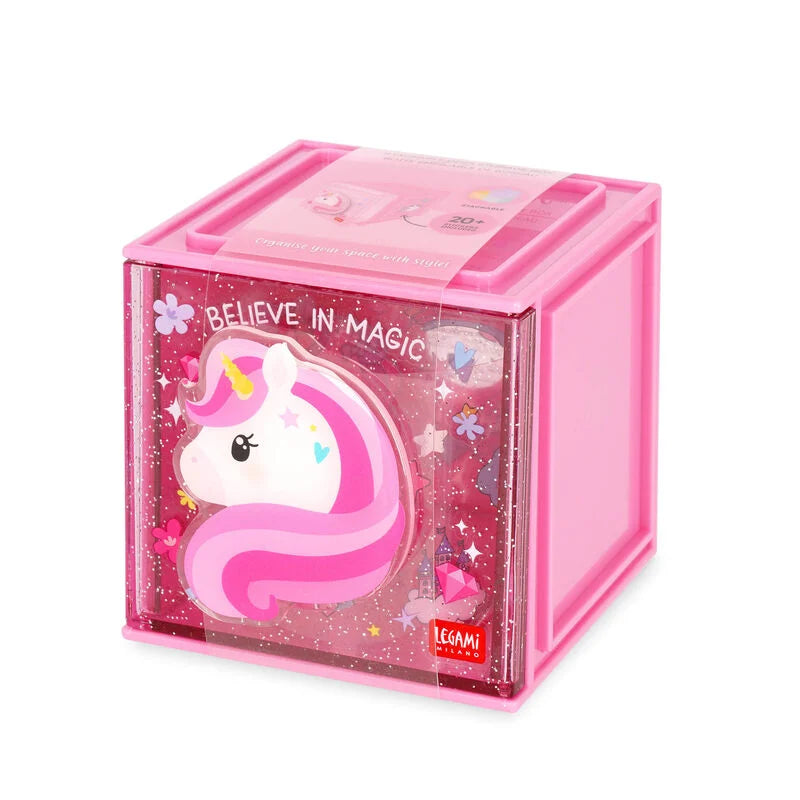 Legami - Boîte empilable de bureau - Licorne Cutie Cube