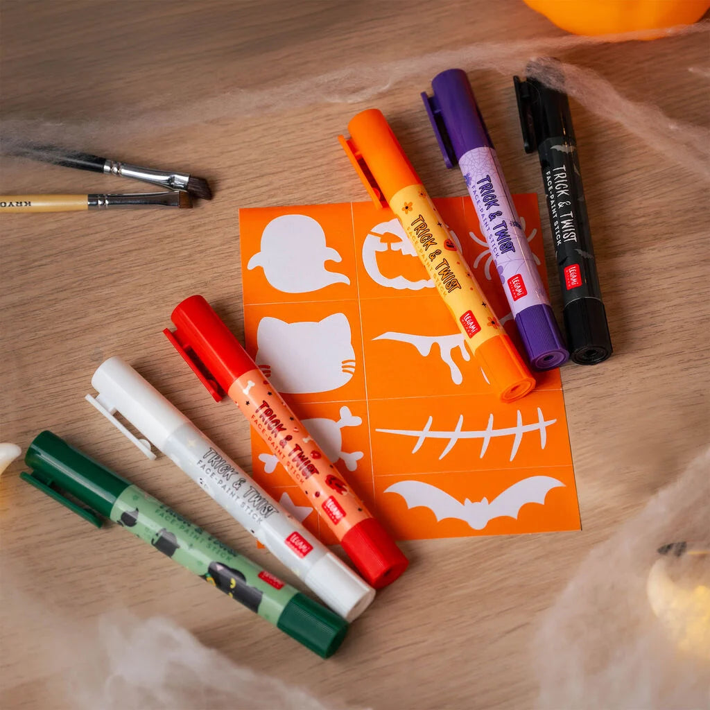 Legami - Set de 6 Crayons de Maquillage Visage Trick & Twist - Halloween