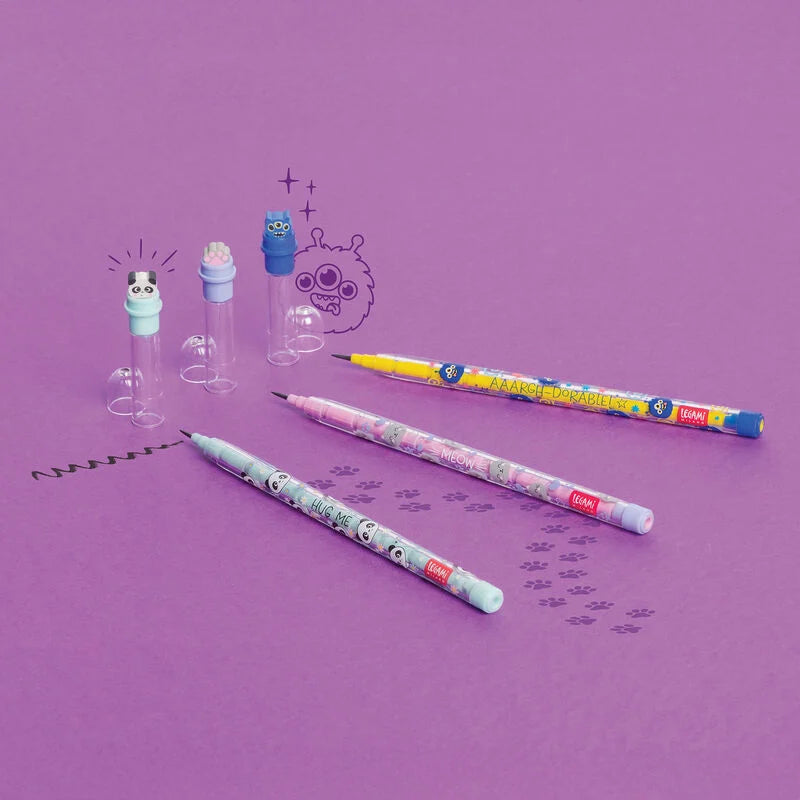 Legami - Crayon à papier empilable avec gomme - Panda