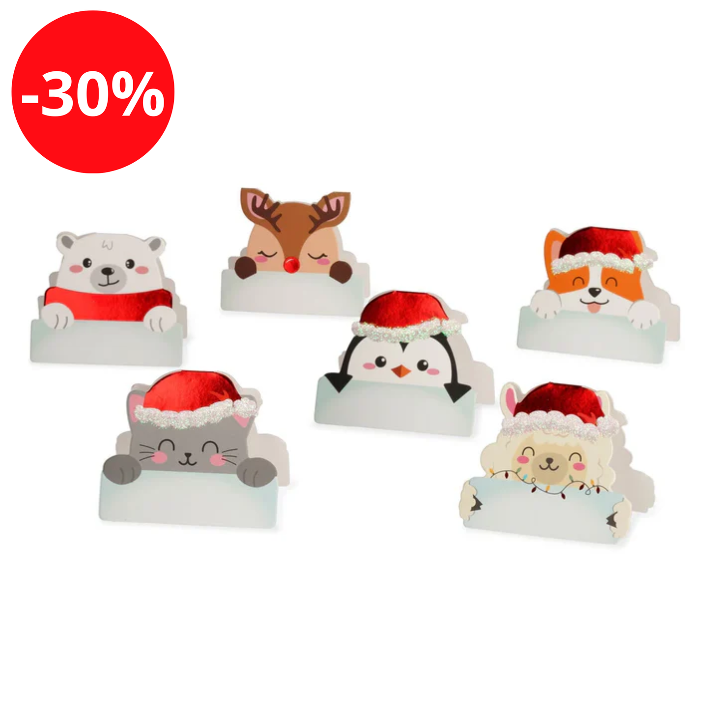 Legami - Set de 12 Marque-Places de Noël