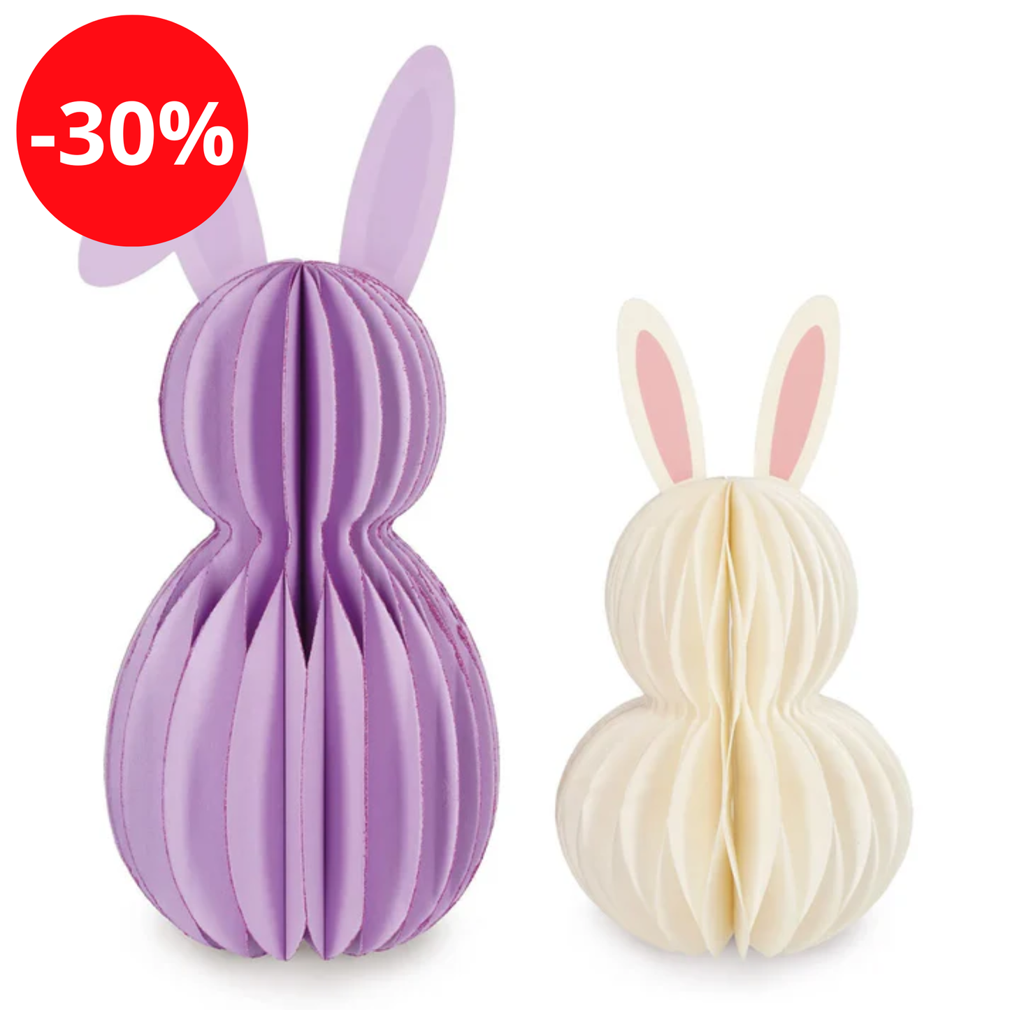 Legami - Set de 2 Petits Lapins Pliables en Papier - Hoppy Easter - Pâques