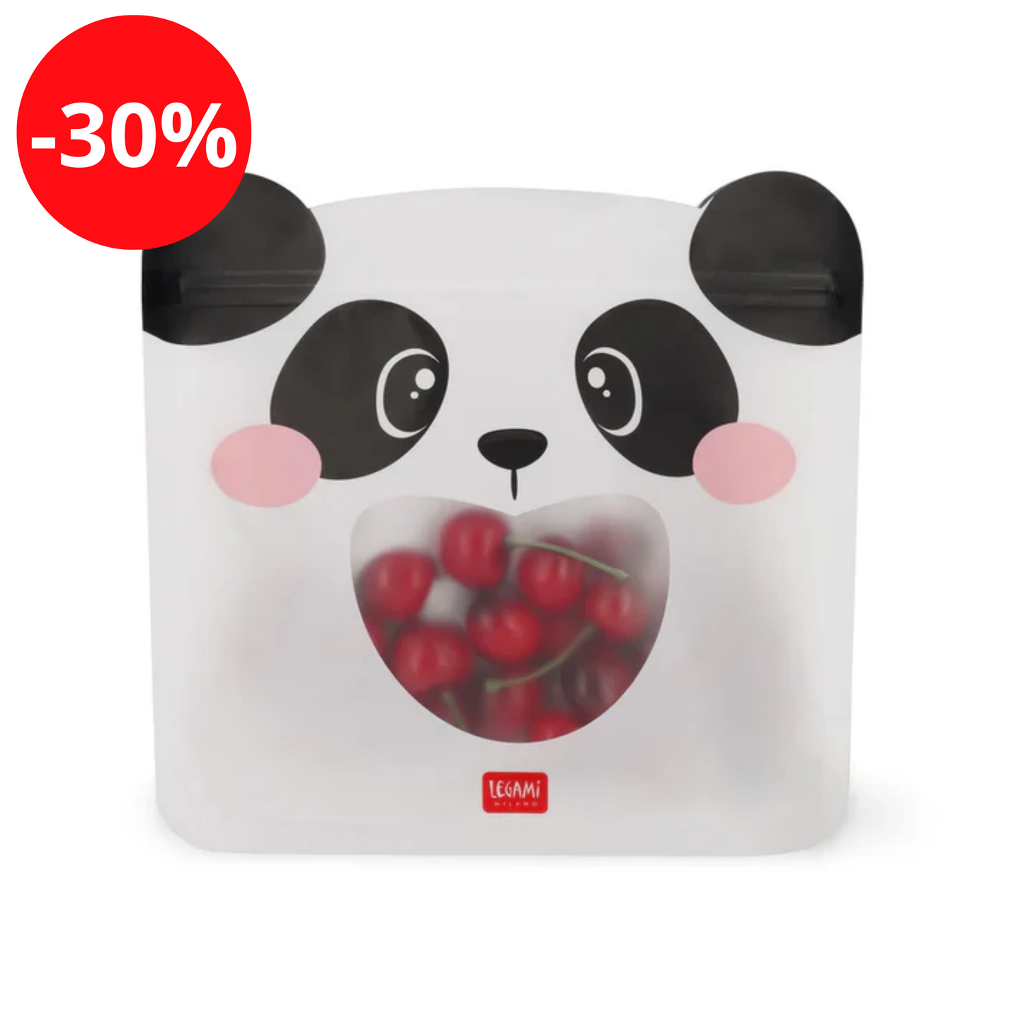 Legami - Set de 3 Pochettes Réutilisables pour Aliments - Panda - Snack Bags