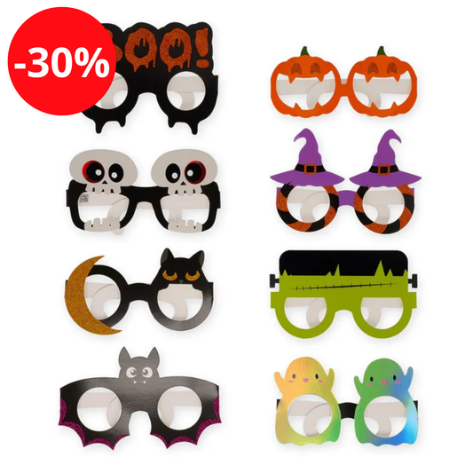 Legami - Set de 8 Paires de Lunettes en Papier - Halloween