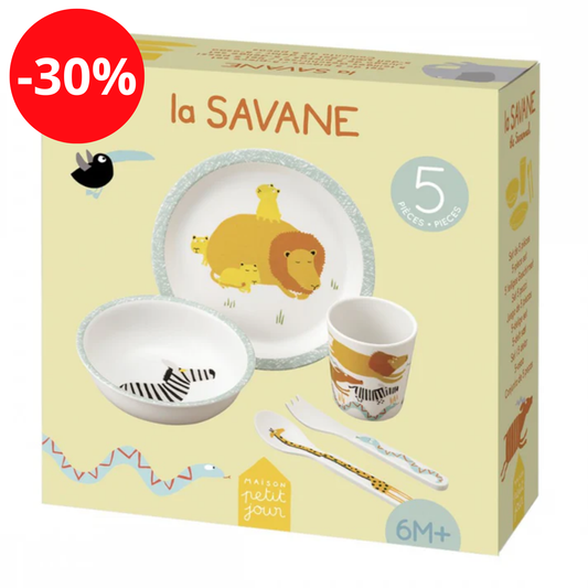 Coffret de vaisselle - La savane - Petit Jour