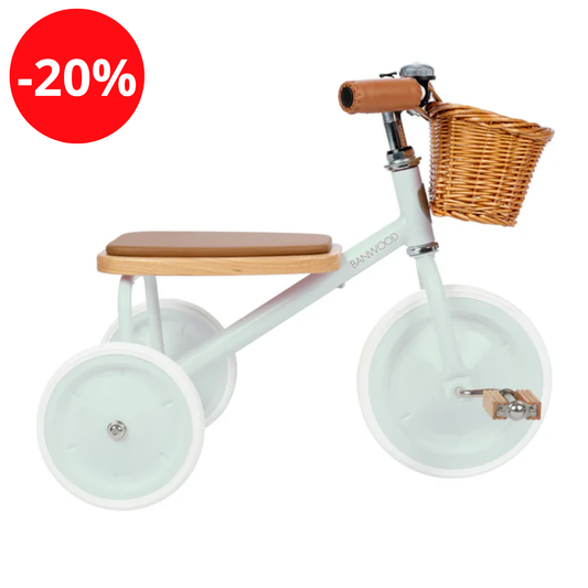 Tricycle vintage - Menthe pâle - Banwood - Modèle d'exposition
