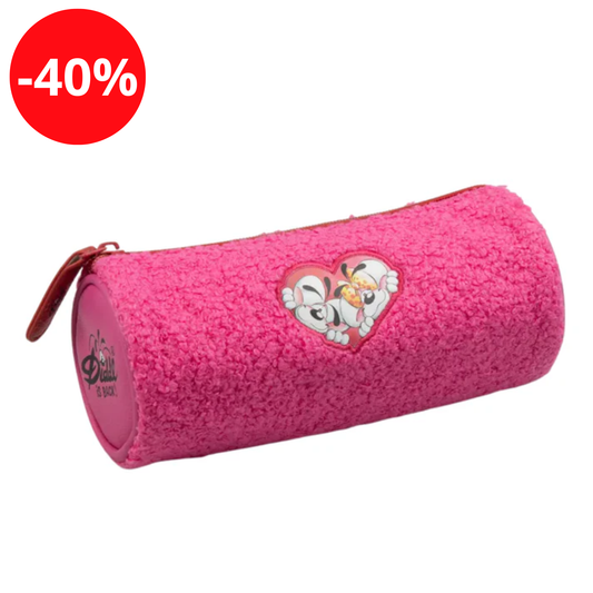Diddl - Trousse en peluche rose