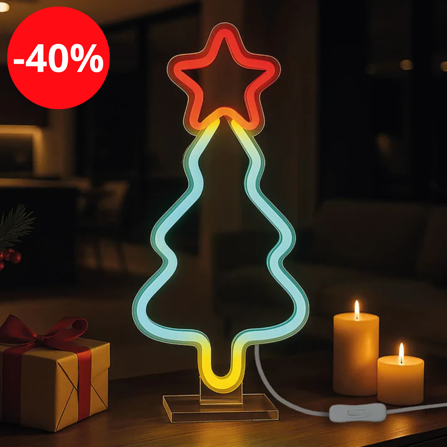 Legami - Lampe LED à Effet Néon - Xmas Tree - It’s a Sign