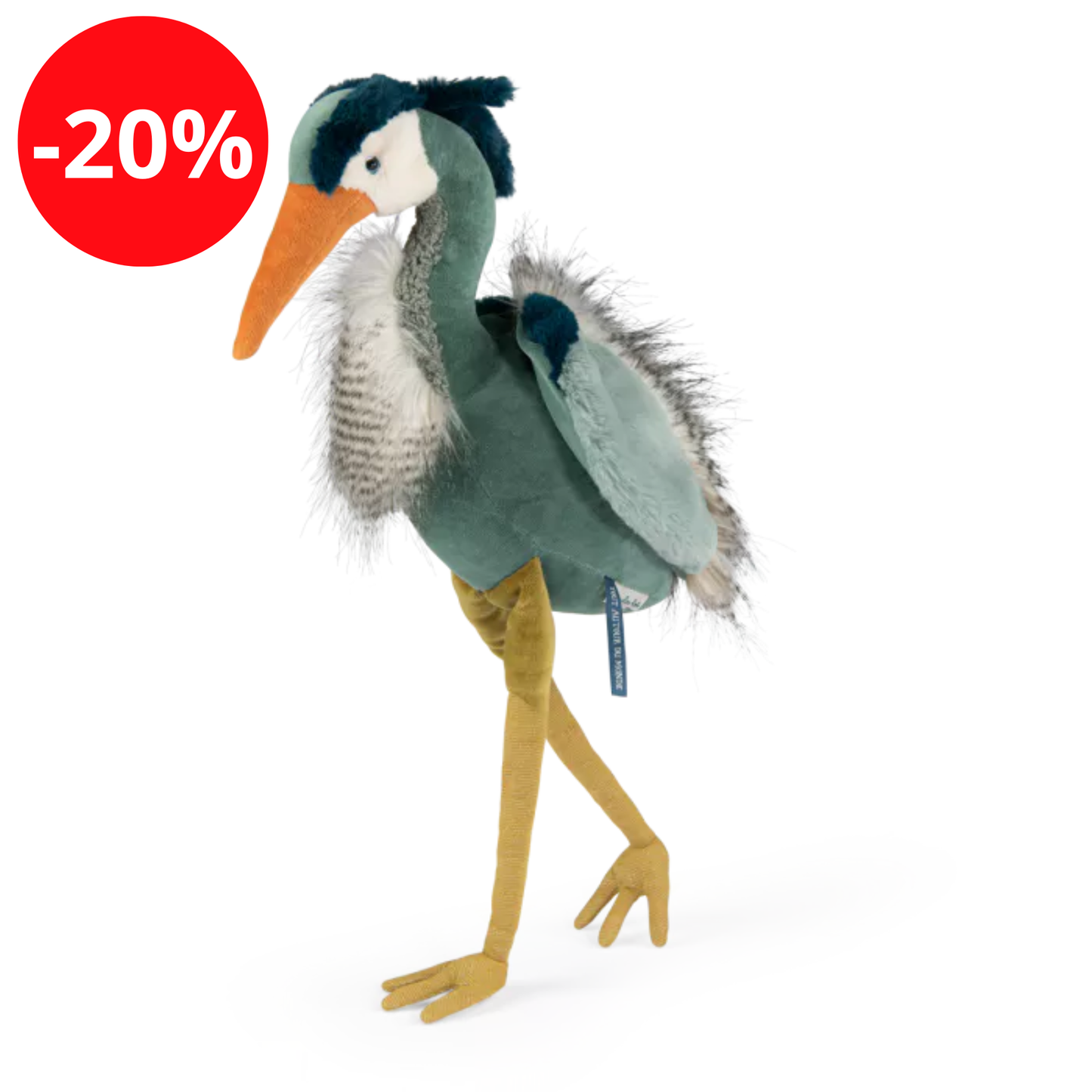 Peluche héron Tout autour du monde - Moulin Roty