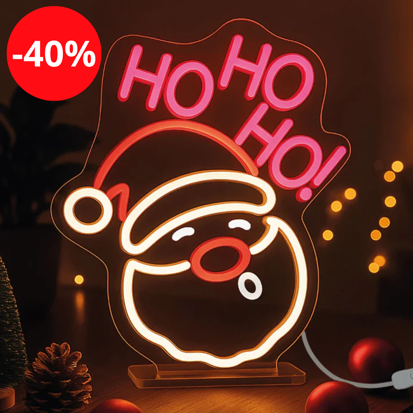 Legami - Lampe LED à Effet Néon - Santa Claus - It’s a Sign