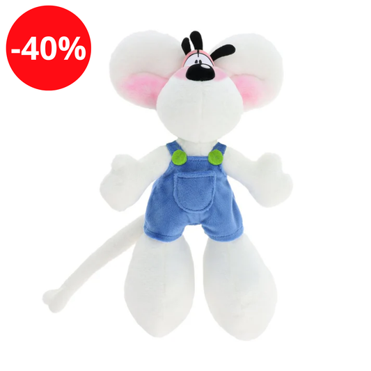 Diddl - Peluche 20 cm - Diddl en salopette bleue