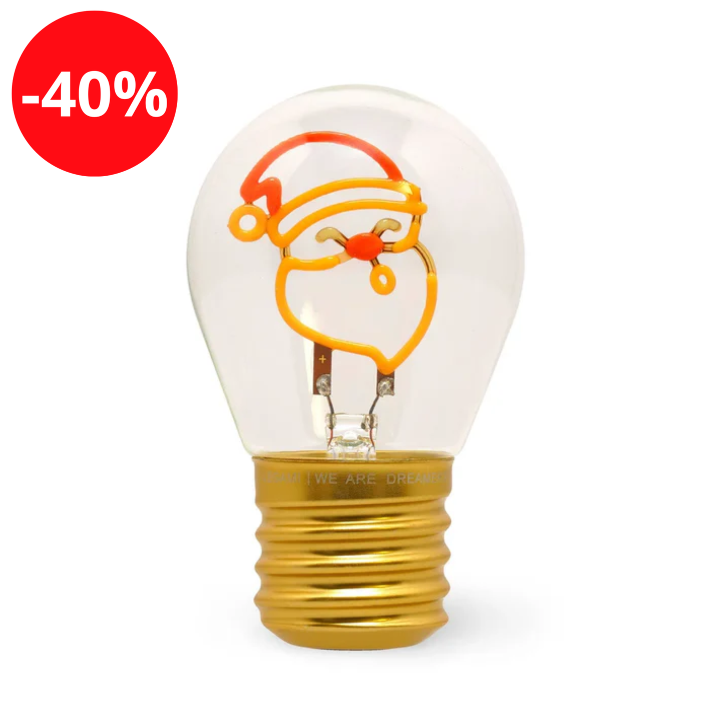 Legami - Lampe Décorative de Table en Forme d’Ampoule - Santa Claus - Bulb Fiction