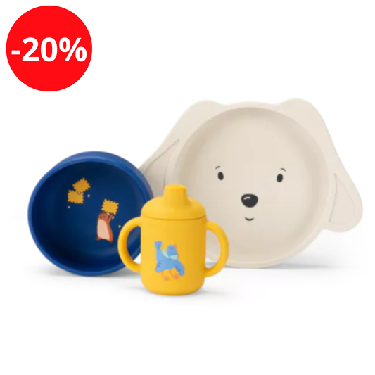 Set vaisselle silicone Puce & Pilou - Moulin Roty