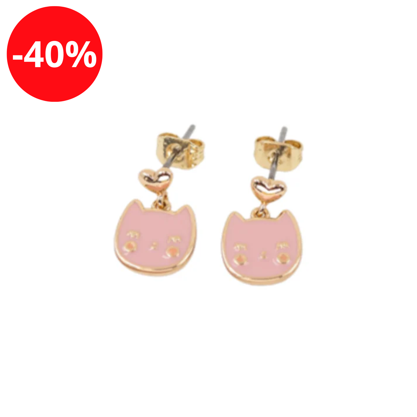 Boucles d'oreilles Chat - Rosajou