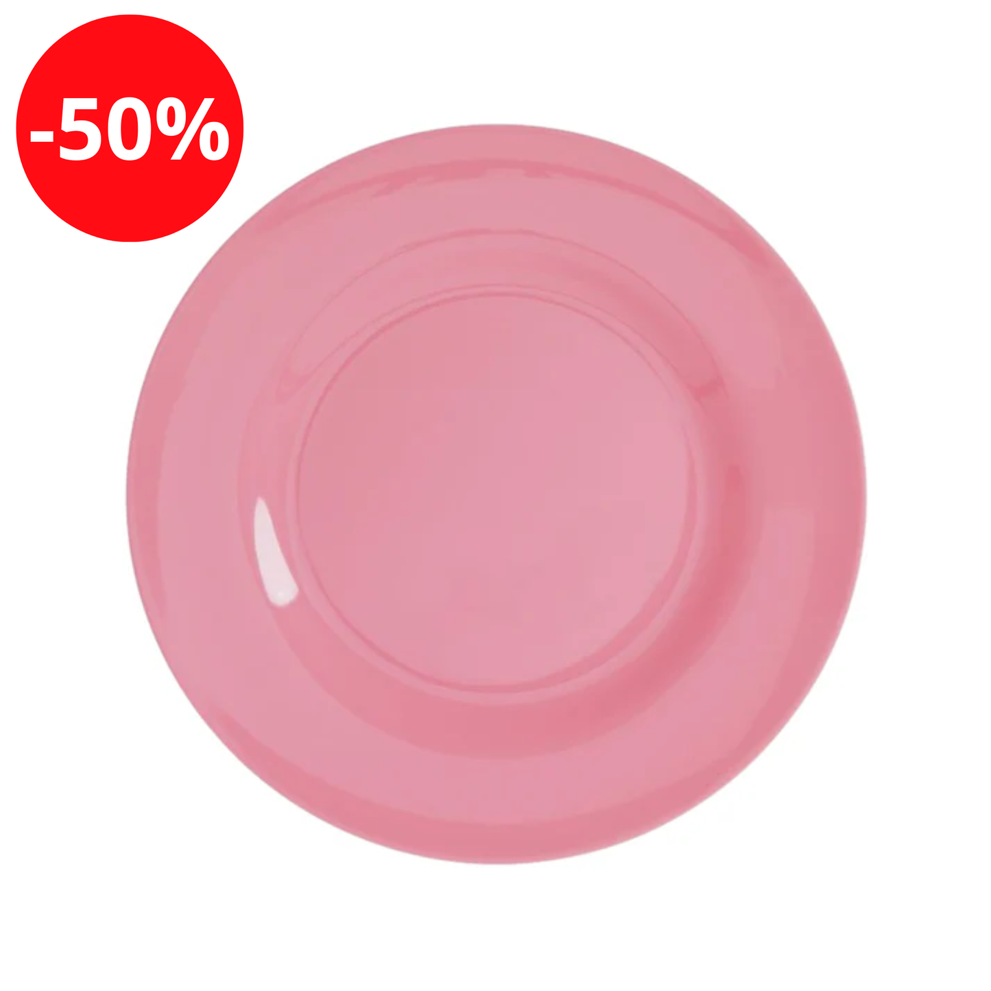 Petite assiette plate en mélamine rose - Rice