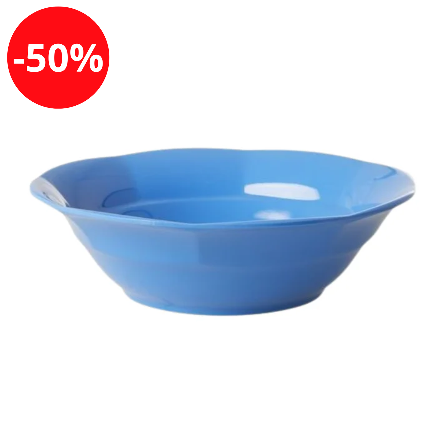 Assiette creuse en mélamine bleu - Rice