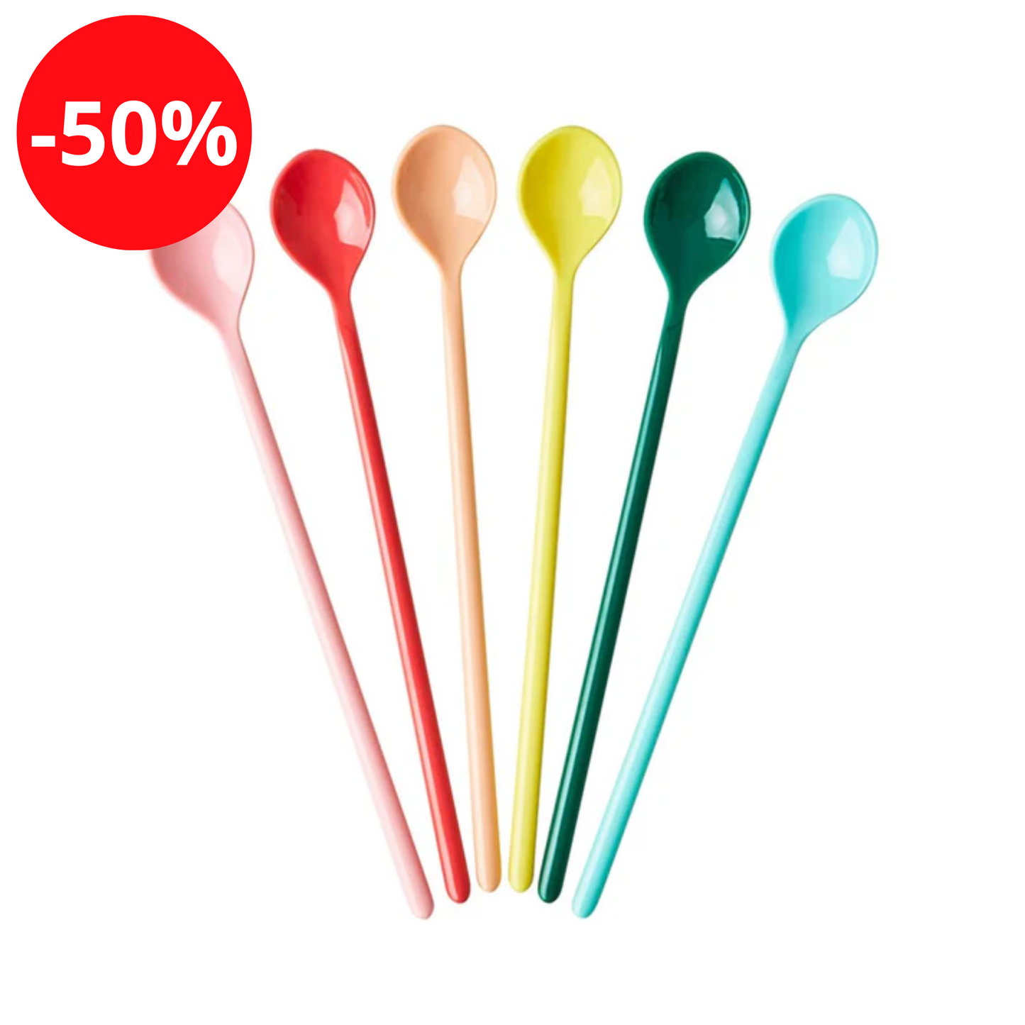 Lot de 6 longues cuillères - Rice