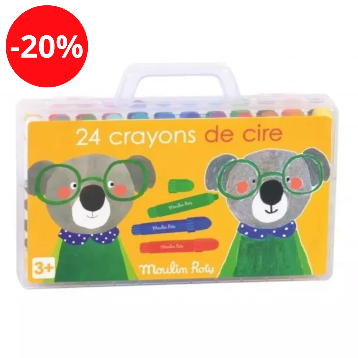 24 crayons de cire les Popipop - Moulin Roty