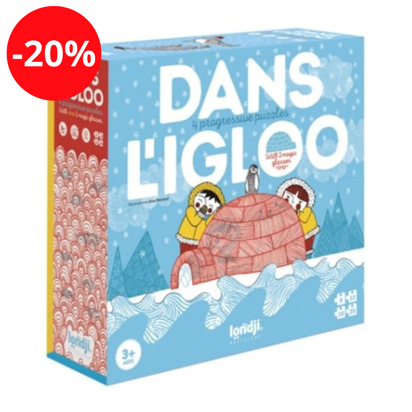 Lot de 4 puzzles - 9, 12, 16 et 20 pièces - Dans L'Igloo - Londji