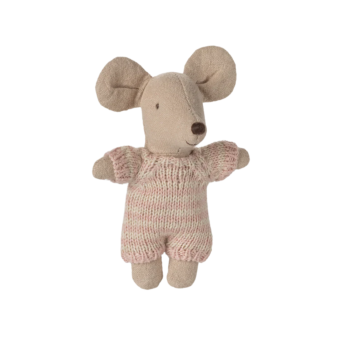 Maileg - Bébé souris dans son couffin rose