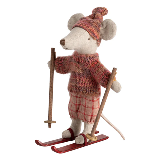 Maileg - Souris grande sœur au ski d'hiver