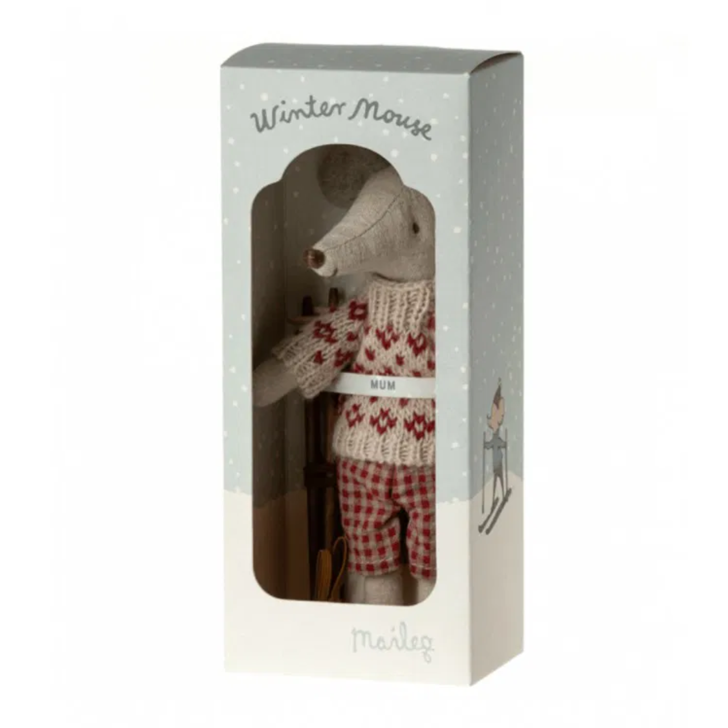 Souris maman au ski d'hiver - Maileg