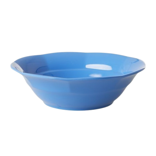 Assiette creuse en mélamine bleu - Rice