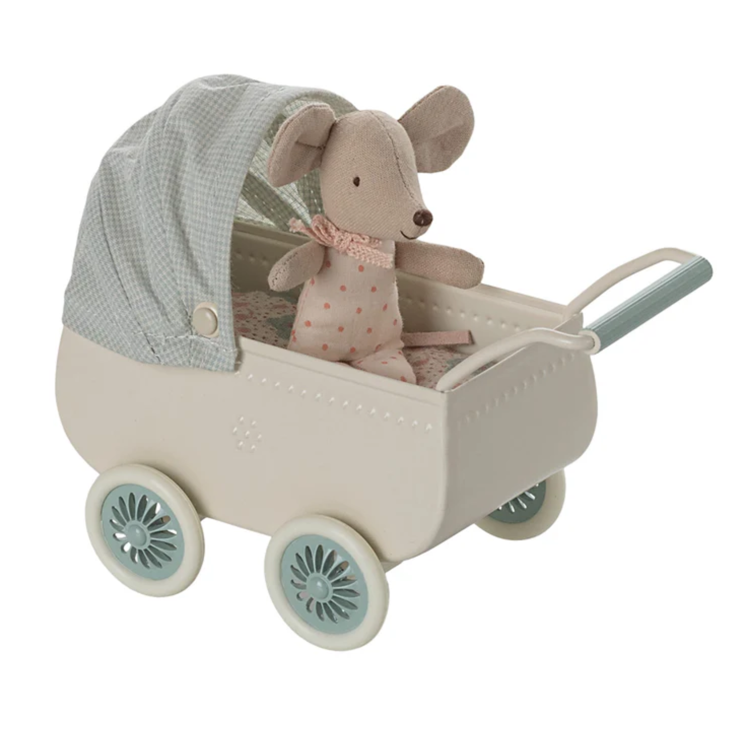 Maileg - Landau avec souris bébé - Elément miniature