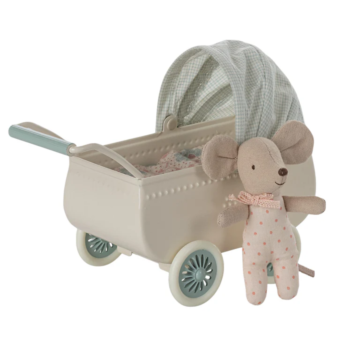 Maileg - Landau avec souris bébé - Elément miniature