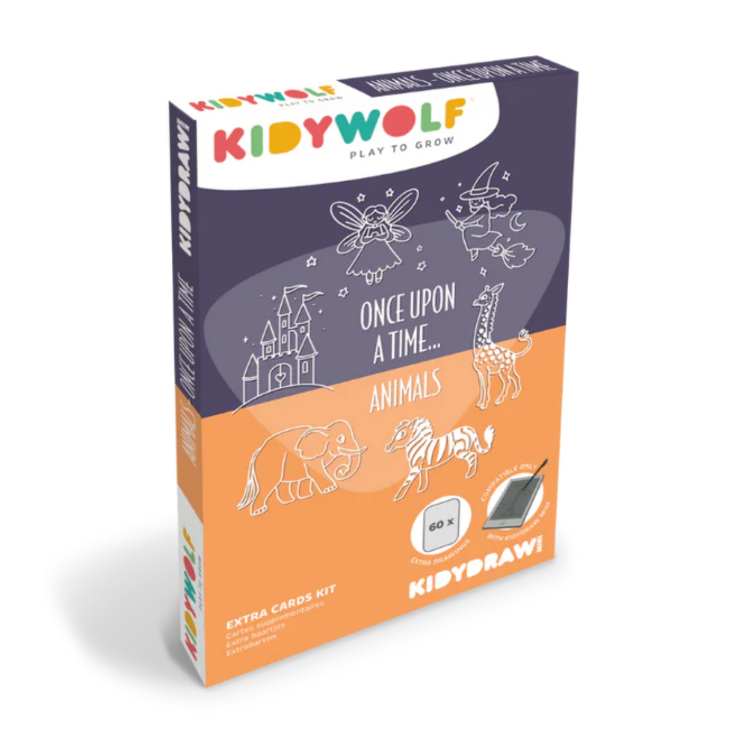 Kidywolf - Recharge de feuilles pour mini tablette - Il était une fois et Animaux
