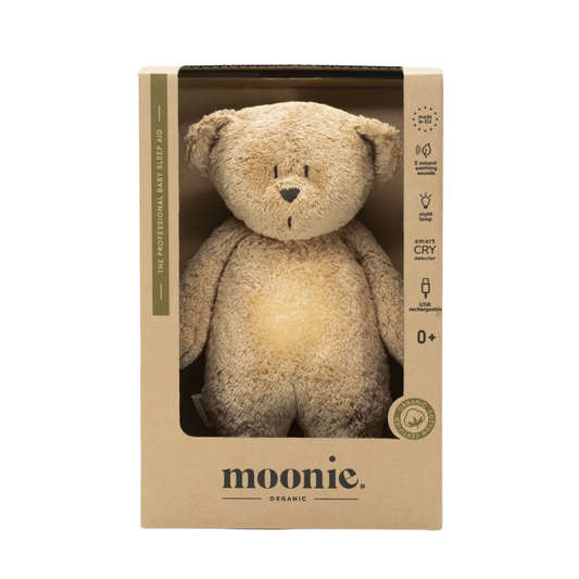 Moonie – Peluche ourson avec sons & lumières - Cappuccino - BB&Co