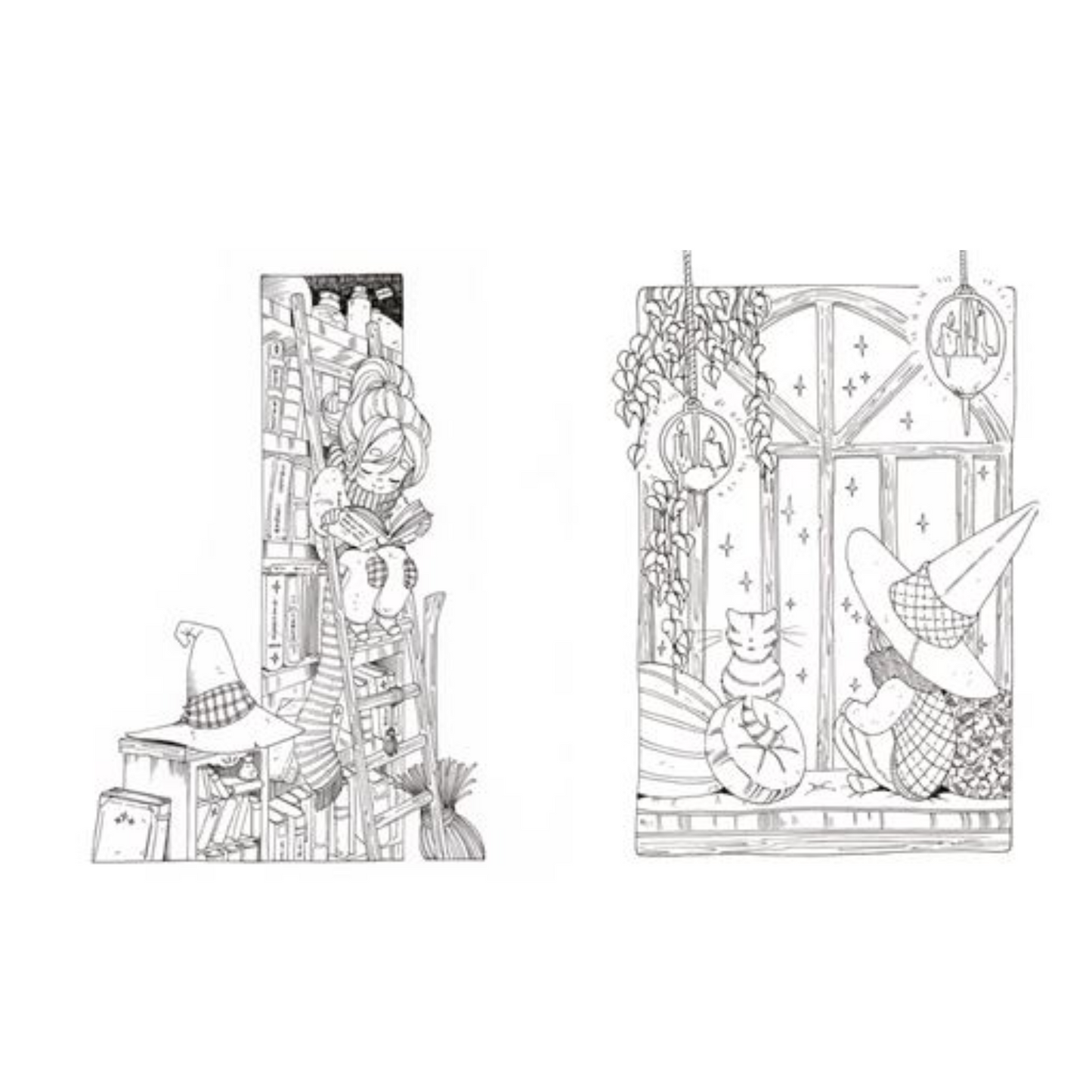 Coloriages : Sorcières et créatures féériques