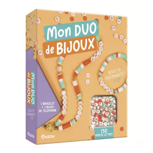 Mon duo de bijoux : 1 bracelet et 1 bijou de téléphone - Coffret DIY - Auzou