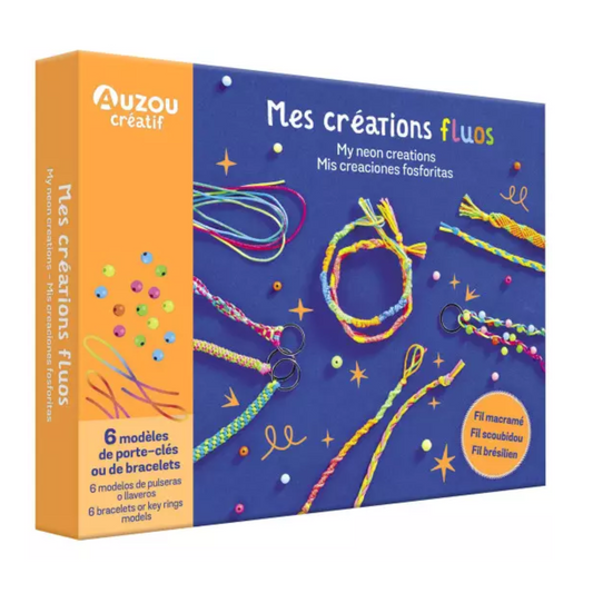 Mes créations fluos - Coffret DIY - Auzou