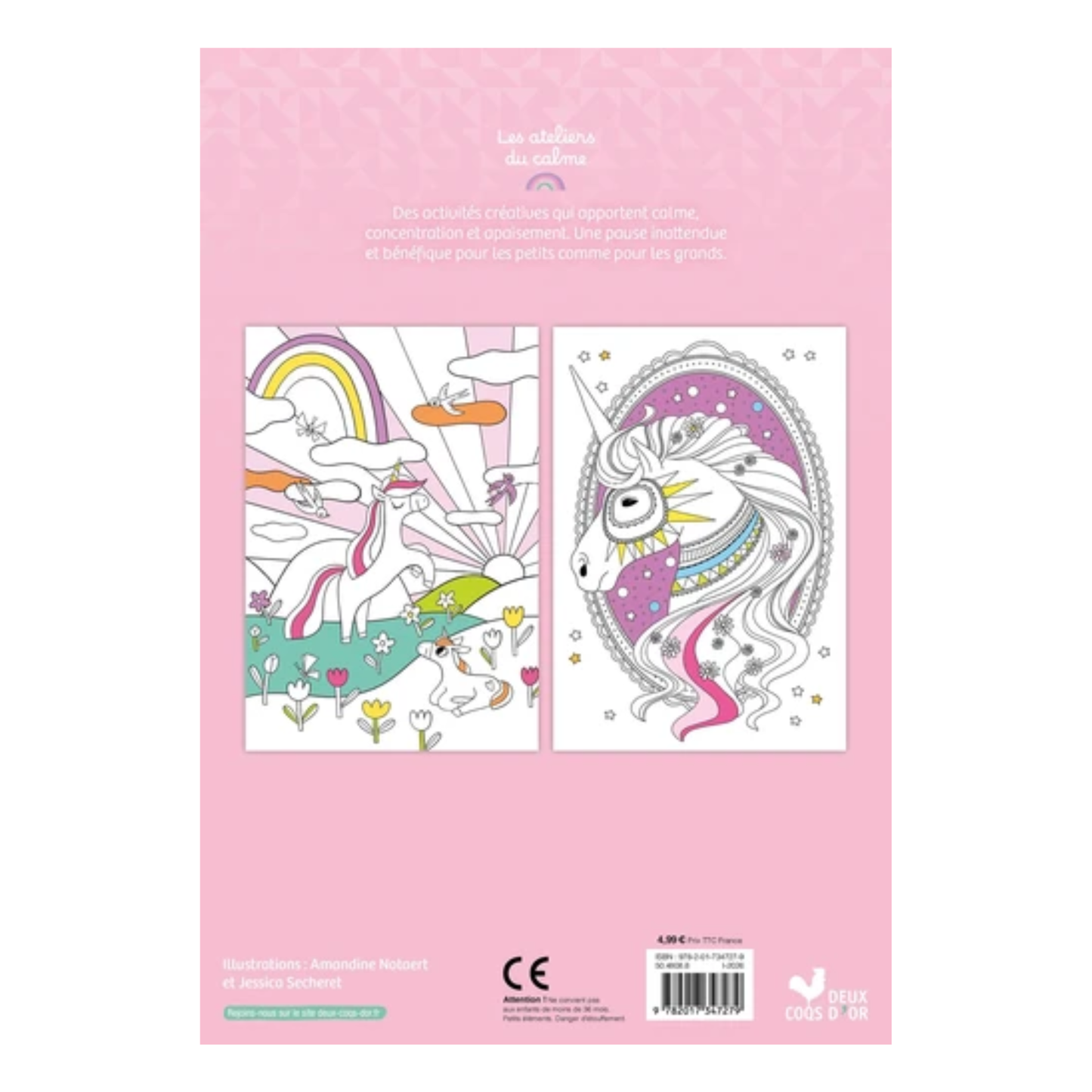 Coloriages licornes kawaii