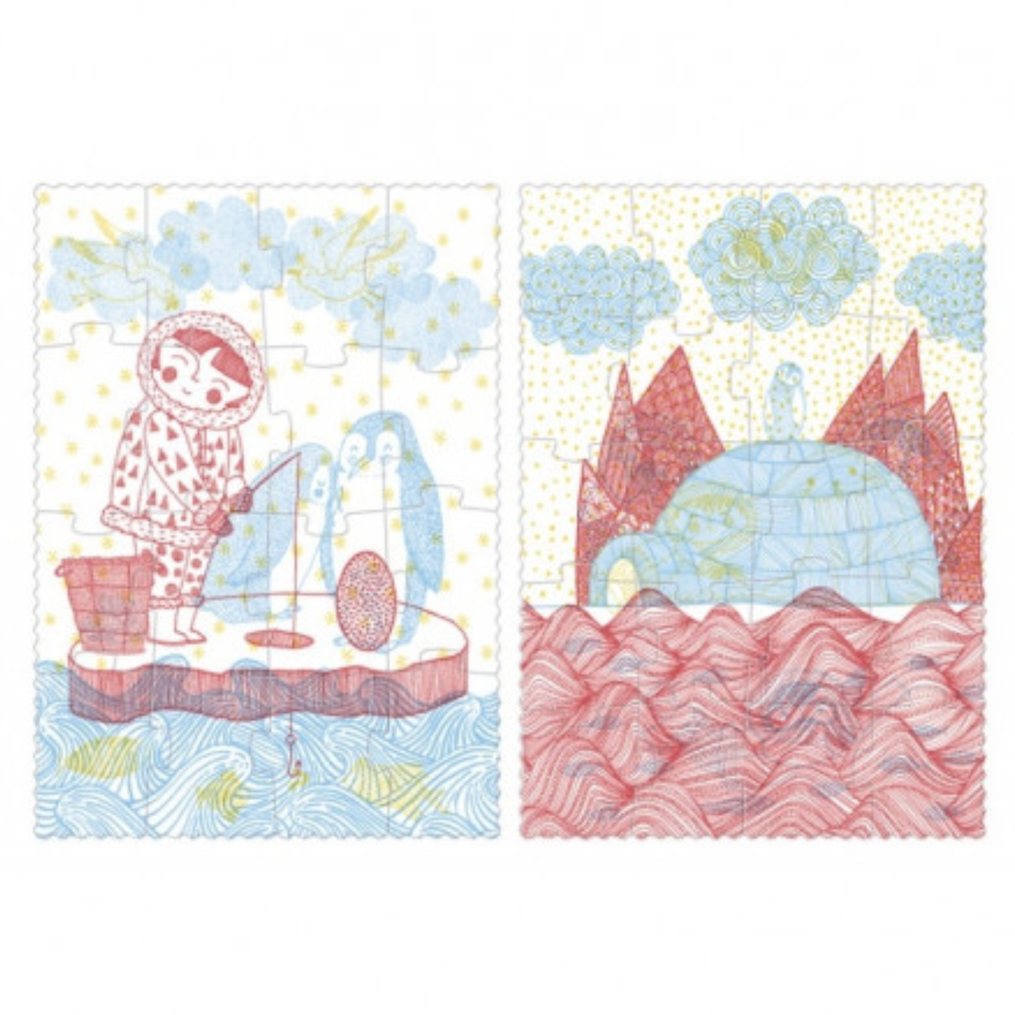 Lot de 4 puzzles - 9, 12, 16 et 20 pièces - Dans L'Igloo - Londji