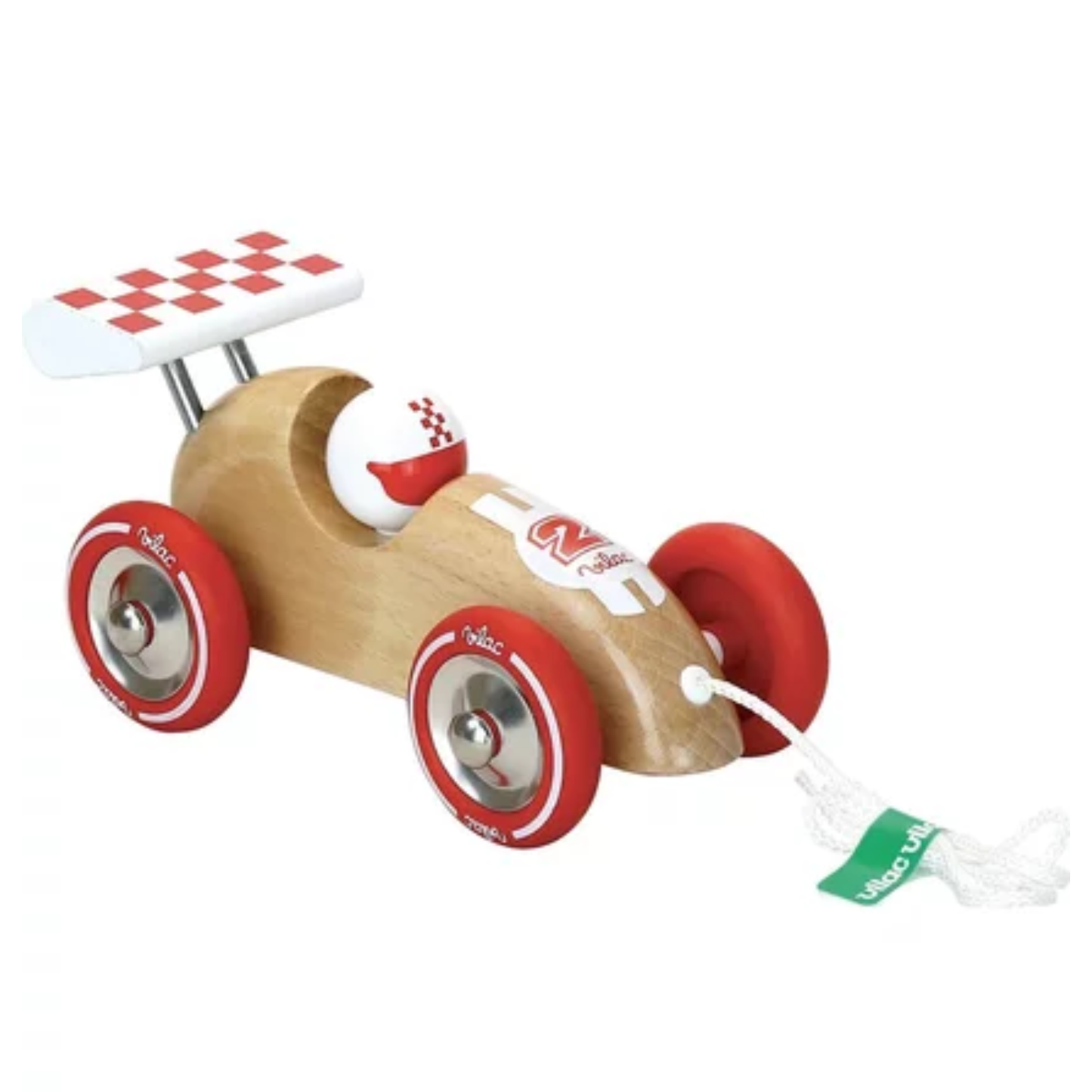 Voiture de course à tirer en bois - Vilac