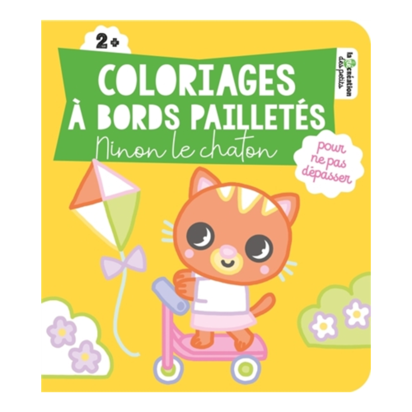 Coloriages à bords pailletés : Ninon le chaton