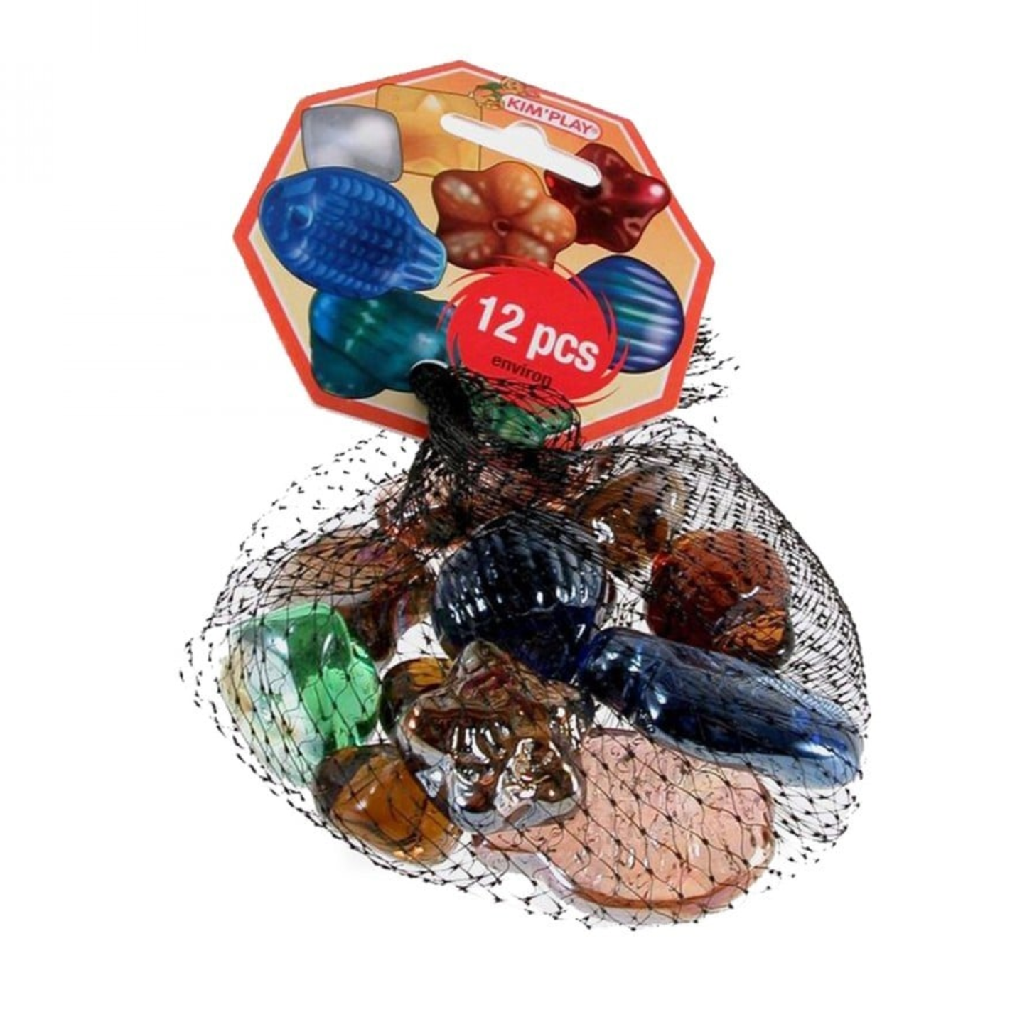 Lot de 12 galets assortis - Billes formes