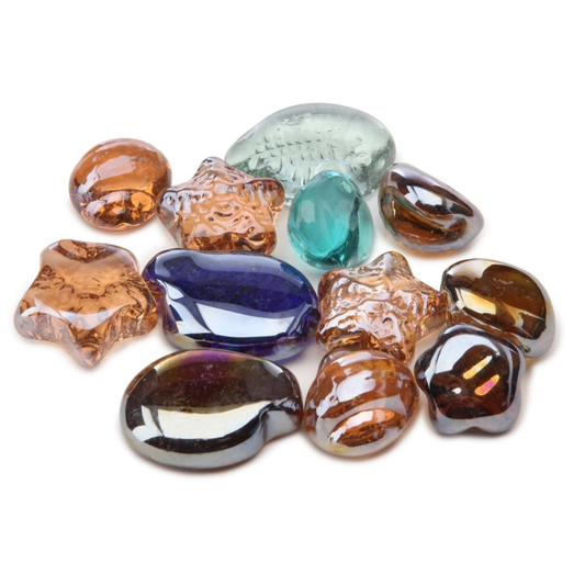 Lot de 12 galets assortis - Billes formes