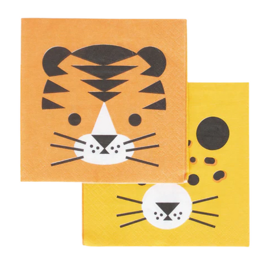 Lot de 20 serviettes en papier - Félins