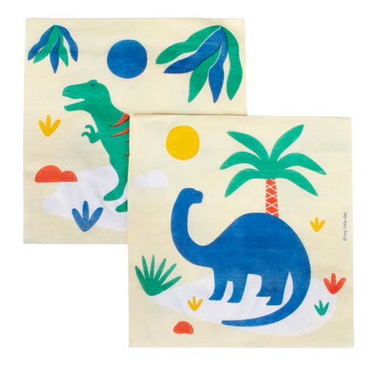 Lot de 20 serviettes en papier - Dino jurassic
