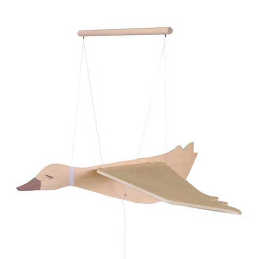 Mobile oie volante en bois - Beige - Egmont Toys
