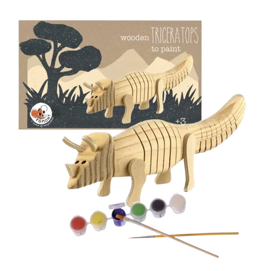 Triceratops en bois à peindre - Coffret DIY - Egmont Toys