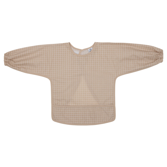 Bavoir-tablier en coton enduit - Carreaux nude - 3/5 ans - BB&Co