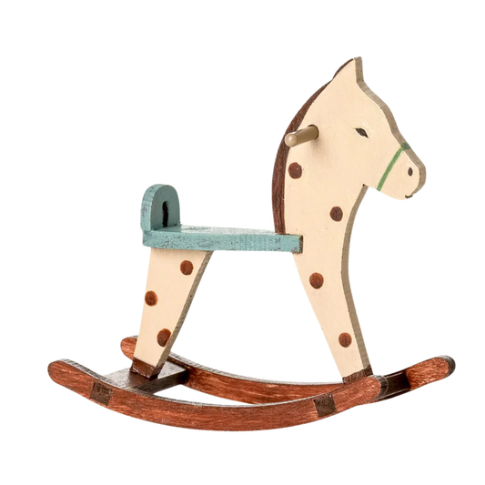 Cheval à bascule à pois - Elément miniature Maileg