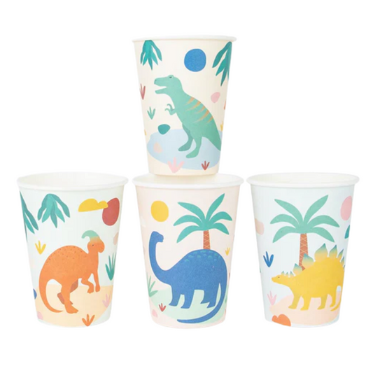 Lot de 8 gobelet carton - Dino Jurassic