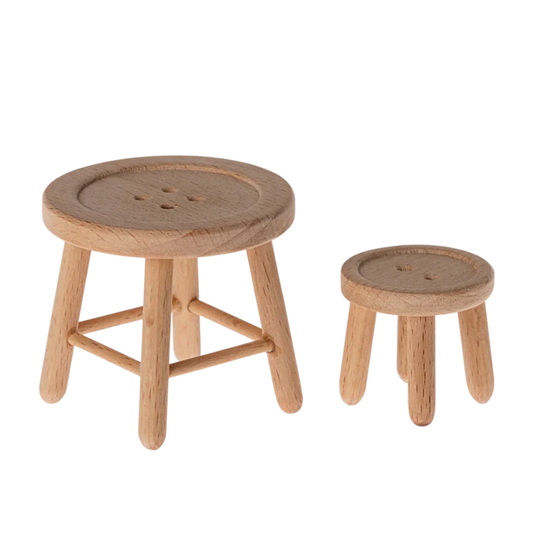 Maileg - Ensemble table et tabouret pour Souris - Elément miniature