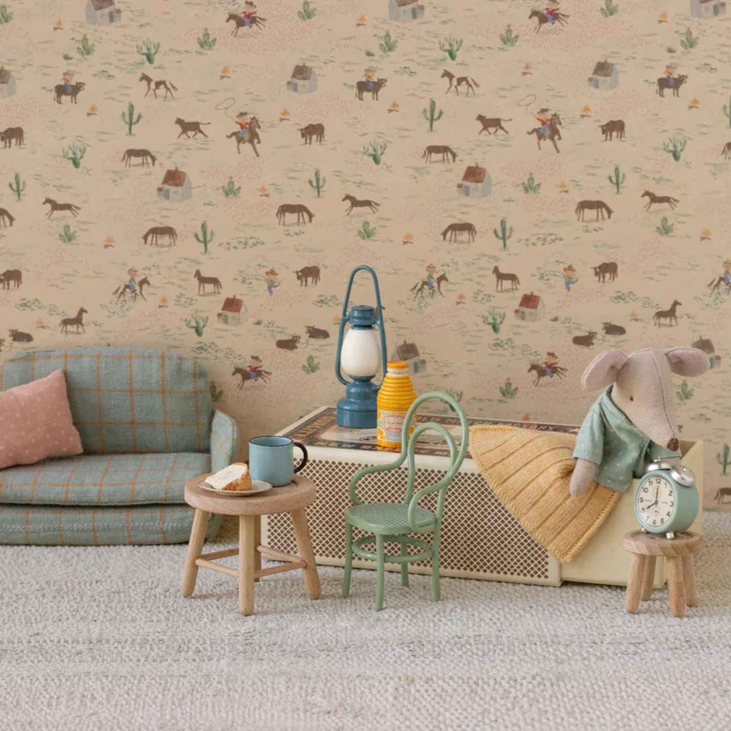 Chaise vintage menthe - Elément miniature Maileg